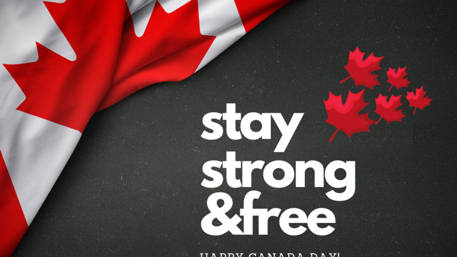 Red White Dark Expressive Simple Canada Day Facebook Post